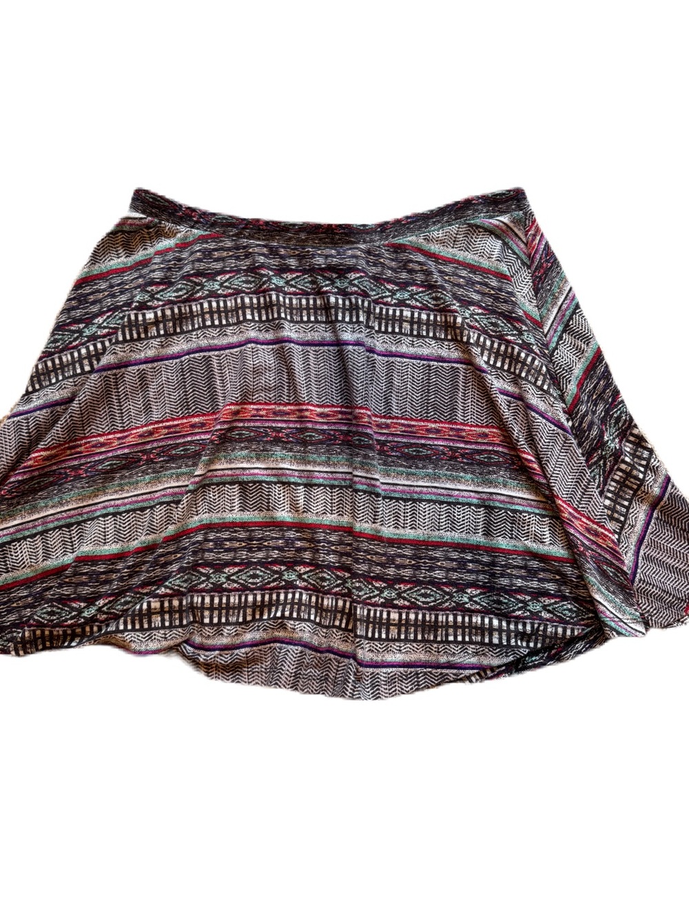 Multicolor Patterned Women's Skater Skirt